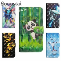 flip leather case sfor huawei mate 20 lite mate20pro y3 2018 2017 cases for honor 7x 9lite play nova3 cover 3d panda wallet capa