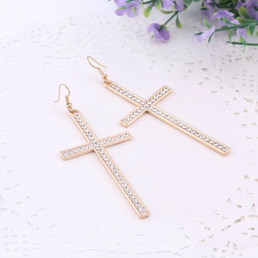 Классические наборы свадебных ювелирных изделий с крестиком золотого цвета