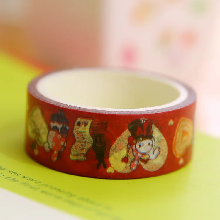 12 шт./Партия DIY бумажная клейкая лента из рисовой бумаги Rilakkuma угловая тварь декоративная клейкая лента, наклейки/школьные принадлежности 15 мм x 5 м
