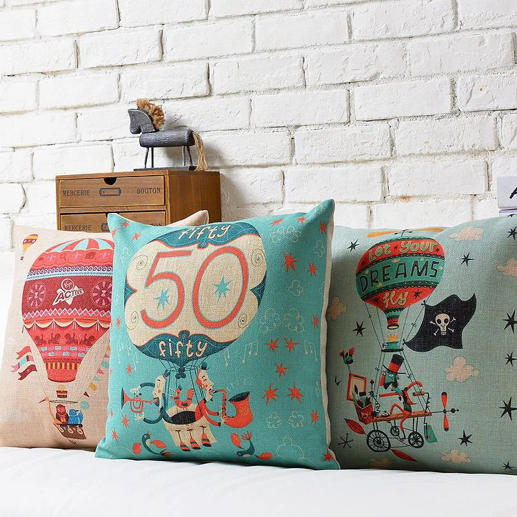 Pixar мультяшный милый воздушный шар хлопковая подушка яркий квадратный диван