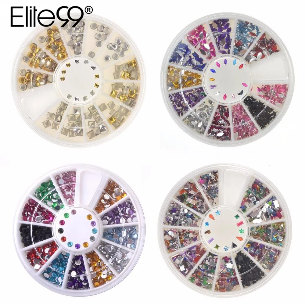 Elite99 Стразы для ногтей 2 мм акриловые украшения УФ геля телефона ноутбука DIY