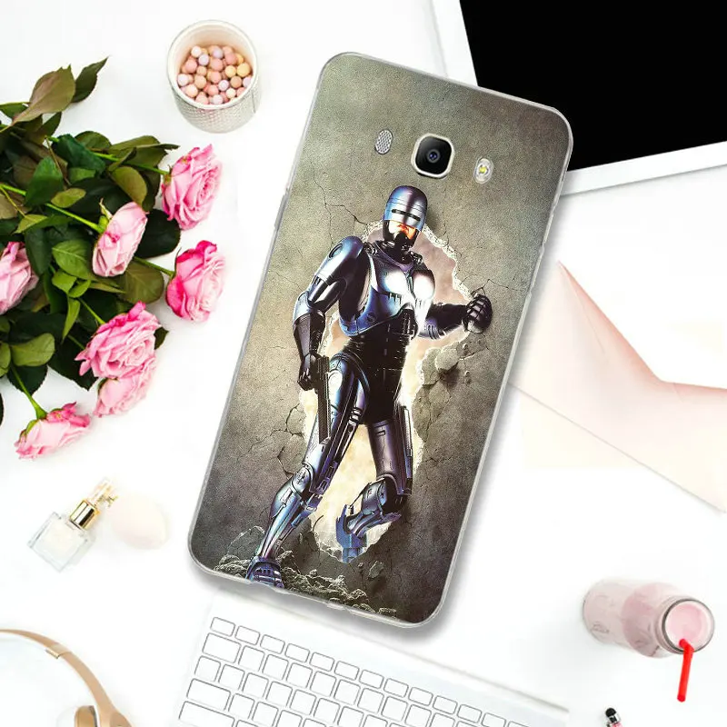 Чехлы для телефонов из тонкого ТПУ Samsung S2 S3 S4 S5 Mini S6 S7 Edge S8 S9 S10 Plus Lite Note 5 8 9 Fundas Robocop