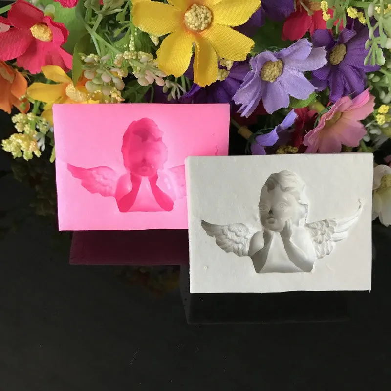 Новый продукт силиконовая форма для помадки Angel Frame прессформа Амура Gumpaste оптовой