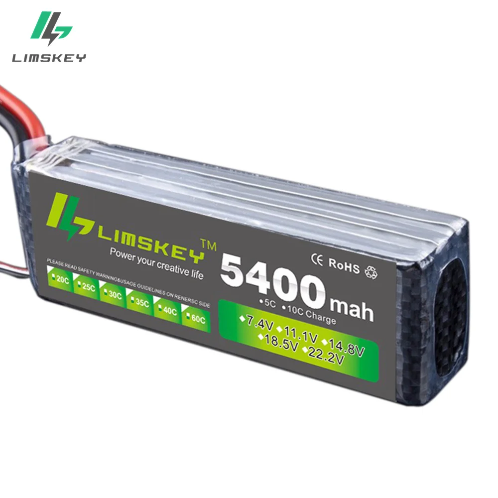 Limskey Power 3S Lipo аккумулятор 11 1 В 5400 мАч 30C MAX 35C AKKU LiPo RC для Rc вертолета автомобиля