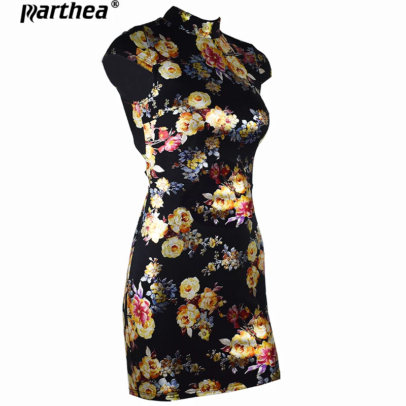 Parthea Sexy Summer Dress Women Open Back Lace Up Party Metallic Gold Spray Mini Bodycon Floral Dresses Vestidos New | Женская одежда