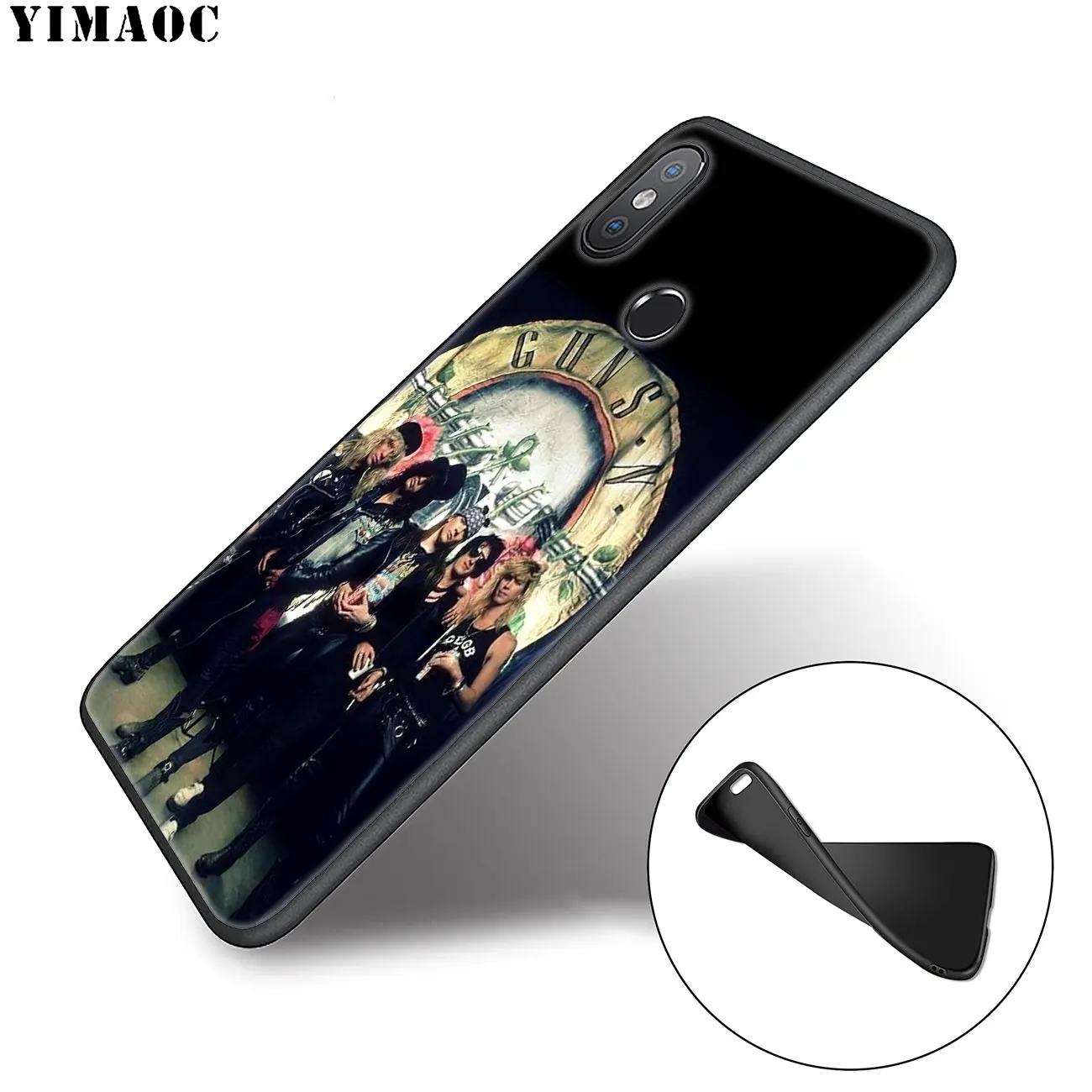 Мягкий силиконовый чехол YIMAOC GUNS N'ROSES Axl для Xiaomi Redmi K30 K20 Note 8 8T 7 5 6 Pro Mi с черным