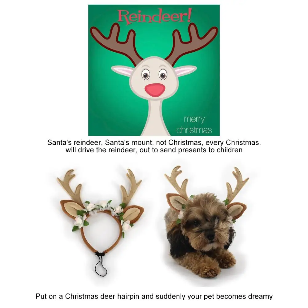 Весна и осень аксессуары для домашних животных Рождественская шапка собак кошек