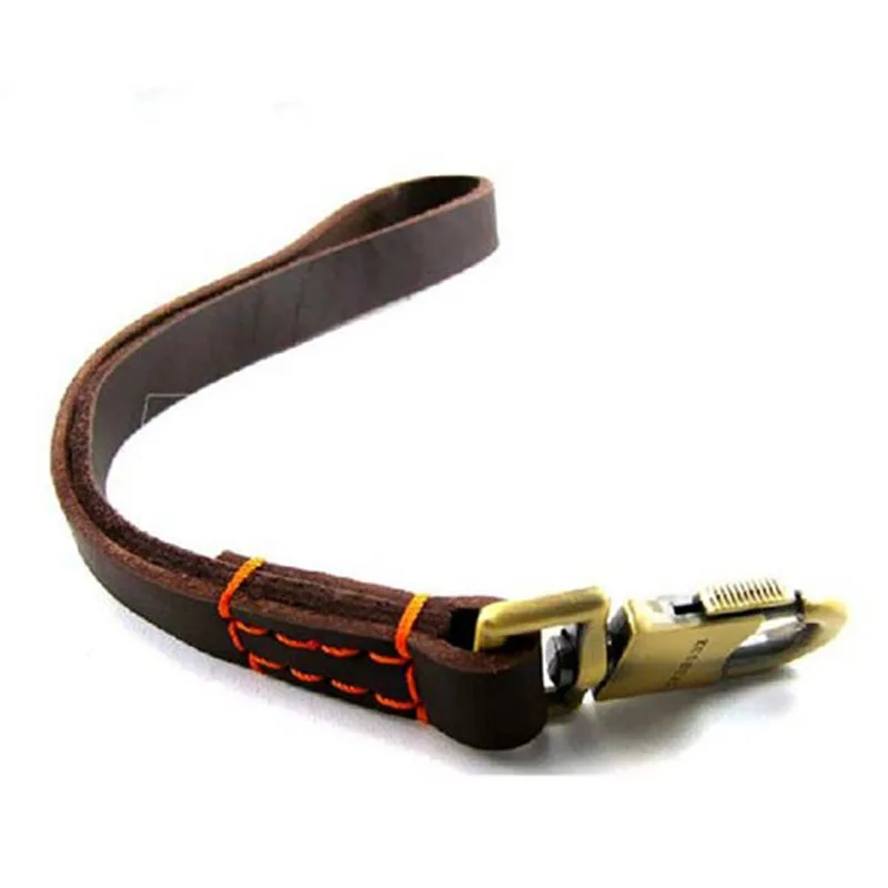 Поводок для собак HSWLL из воловьей кожи короткий ремень немецкой овчарки