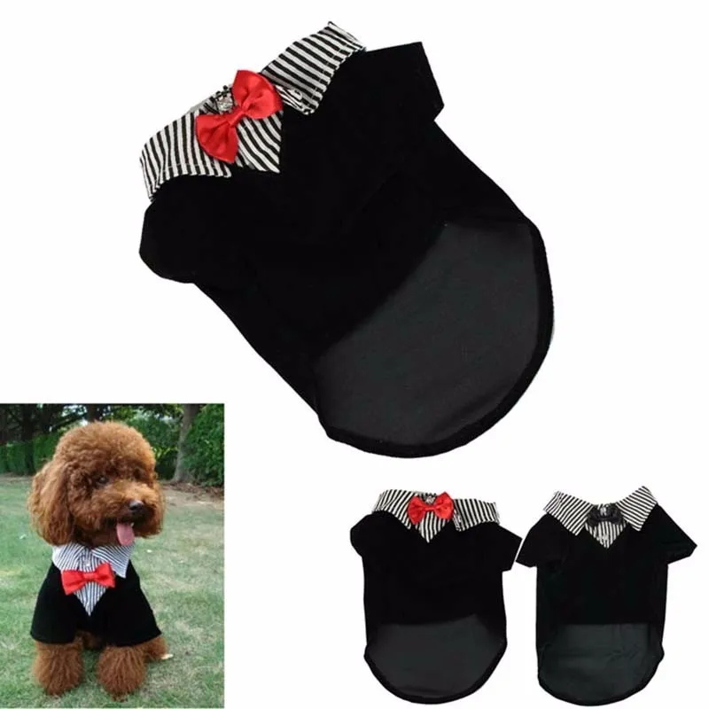 2018 Brand New Fashion Small Pet Dog Clothes Western Style Men's Suits Bow Tie Puppy Costume pet dogs clothes ropa perro XS-XXL