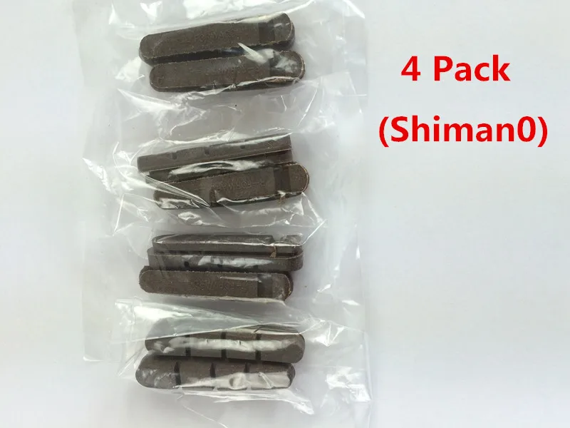 4 Pack Shiman0 Поездки 2 шт./упак. тормоз для дорожного велосипеда колодки карбоновые колеса диски использовать Замена тормозные колодки V тормозные колодки для Shiman0 Campy Замена - Цвет: 4 Pack Shiman0