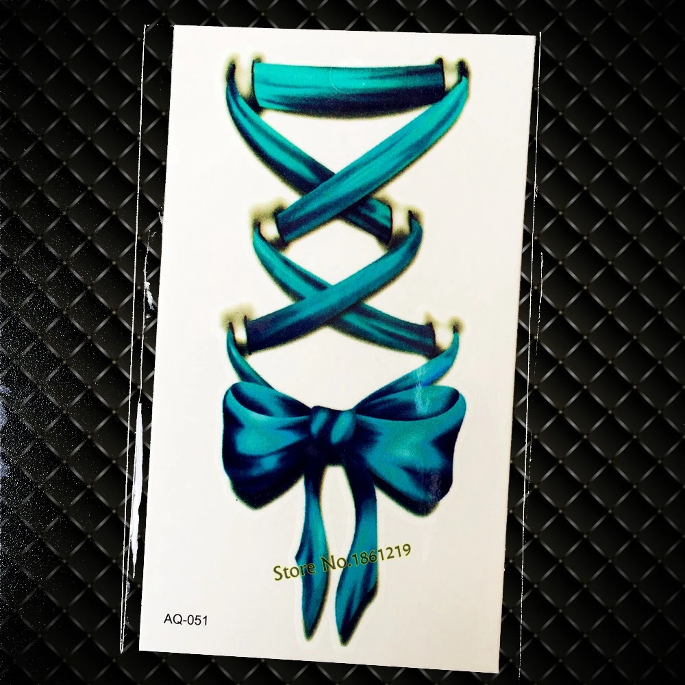 Нетоксичная 3D татуировка с бантом и для женщин девушек боди арт макияжа