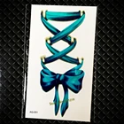 Нетоксичная 3D татуировка с бантом и бантом для женщин, девушек, боди-арт, татуировка для макияжа, водостойкая временная татуировка на руку, наклейки на кожу