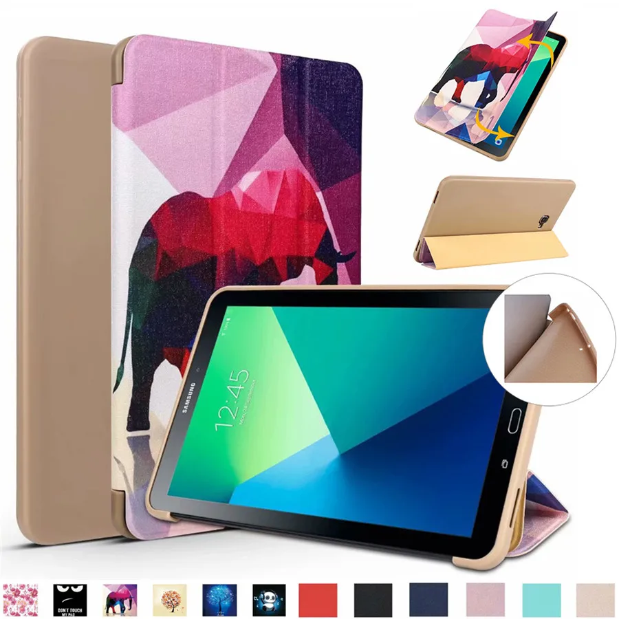 Мягкий умный чехол из ТПУ с рисунком для Samsung Tab A6 10 1 2016 дюйма Galaxy A Φ T585 T587