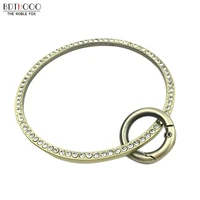 9cm 5pcslot round handles metal rhinestone purse ring handle for bag making handle replacement diy accessories for bags