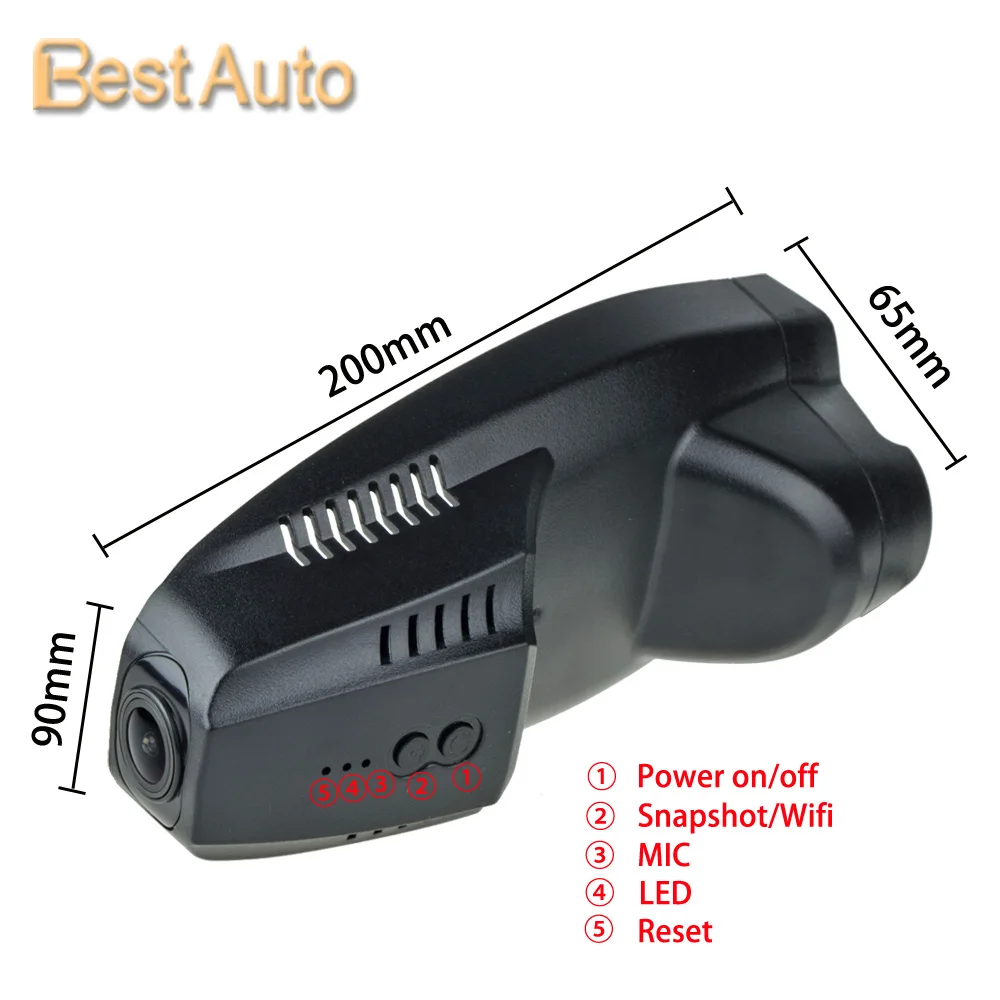 1920*1080P Автомобильный Wifi DVR цифровой видеорегистратор для Ford Kuga Low 2015 управление