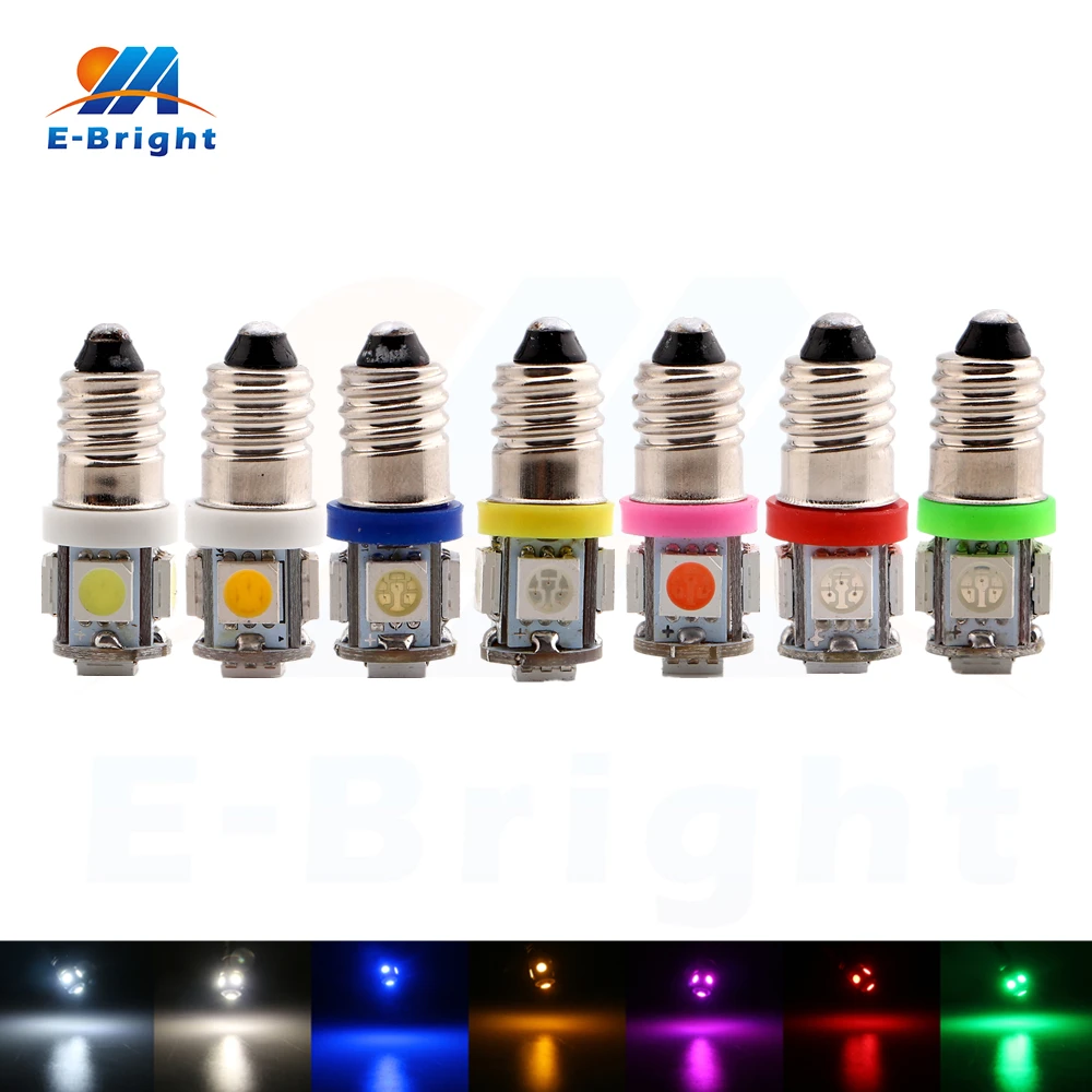 10 шт. DC 12 В E10 5050 5 SMD СВЕТОДИОДНЫЙ ные лампы Автомобильные SUV задние фары для чтения