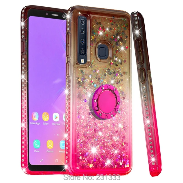 Для Samsung Galaxy J4 J6 A9 A7 J3 J7 A6 PLUS 2018 жидкий зыбучий песок Блестящий Алмазный Мягкий ТПУ