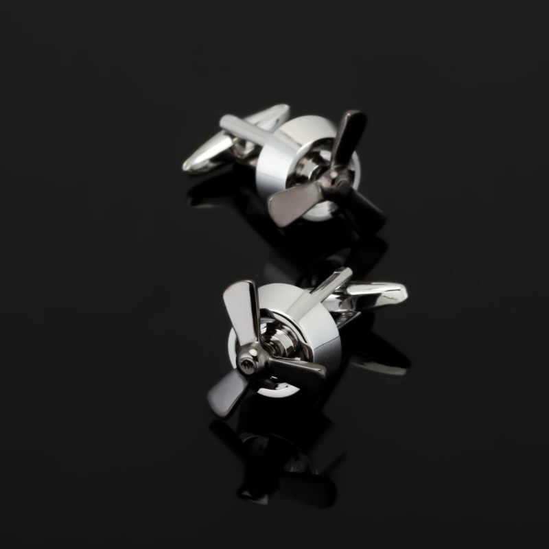 

XK240 black Propeller Запонки-лопасти для мужской рубашки