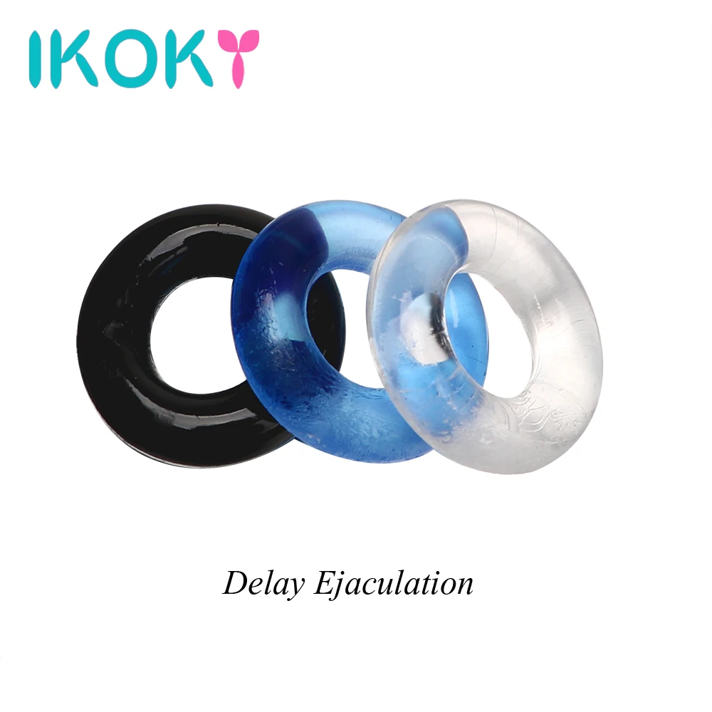 Кольцо для пениса IKOKY Силиконовая секс игрушка мужчин 3 шт./набор|ring delay|cock ringpenis