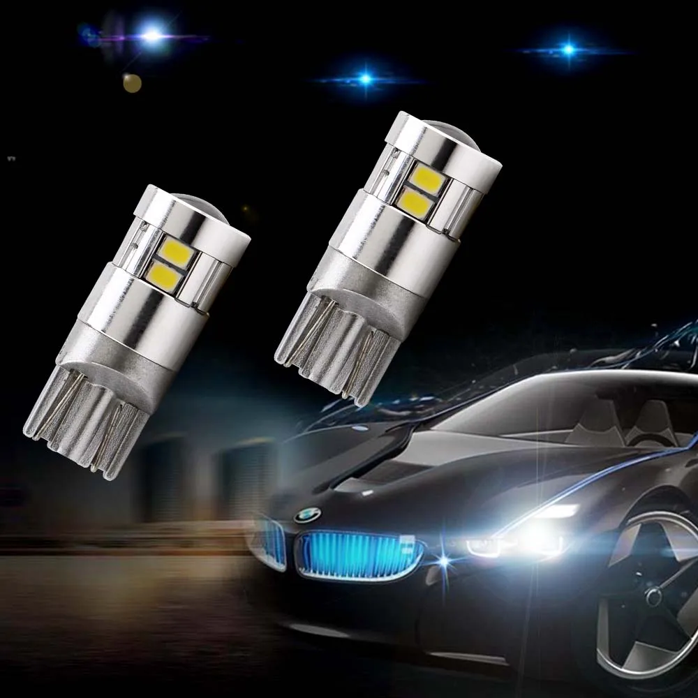 YM E-Bright 2 шт. T10 194 168 3020 10 SMD светодиодный s 12 в 24 600 люмен светильник Клин для лампочек