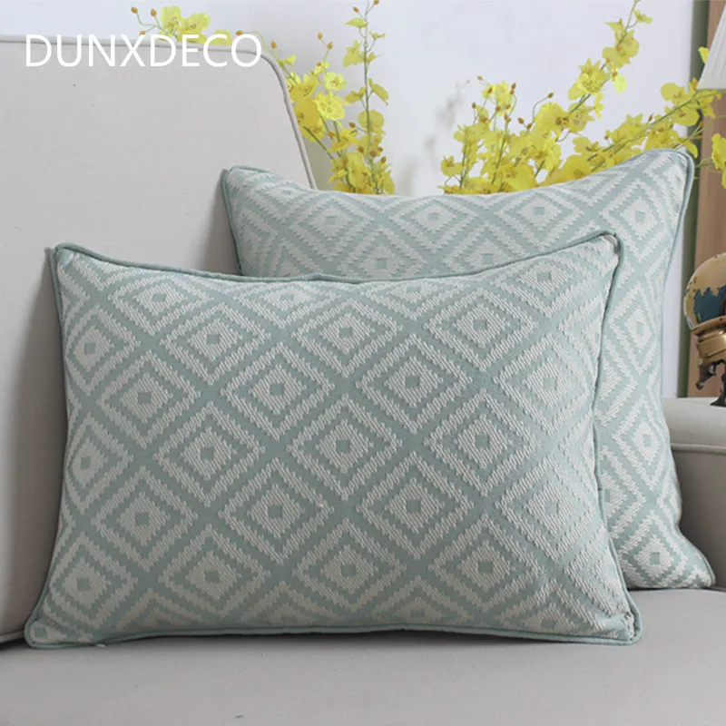 DUNXDECO наволочка для подушки квадратный чехол для подушки современный простой художественный геометрический мятно-зеленый художественный диван стул Coussin Постельные Принадлежности Декор
