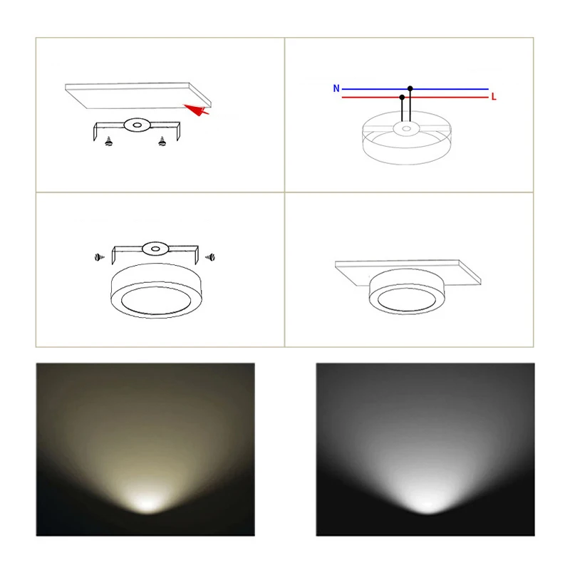 Светильник потолочный светодиодный с пассивным датчиком движения 6/12/18/24