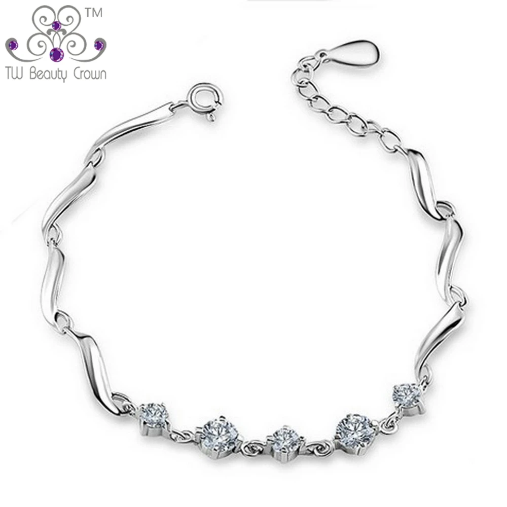 Женский браслет из серебра 2017 пробы с фианитом | Украшения и аксессуары