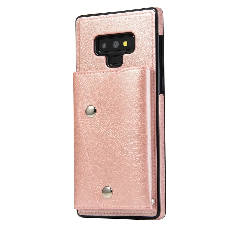 High-end Leather Wallet Phone Case For Samsung Note 9 8 S10e S10 S9 S8 plus S7 edge Vintage Stand Cover w/Card Holder Hand Strap |