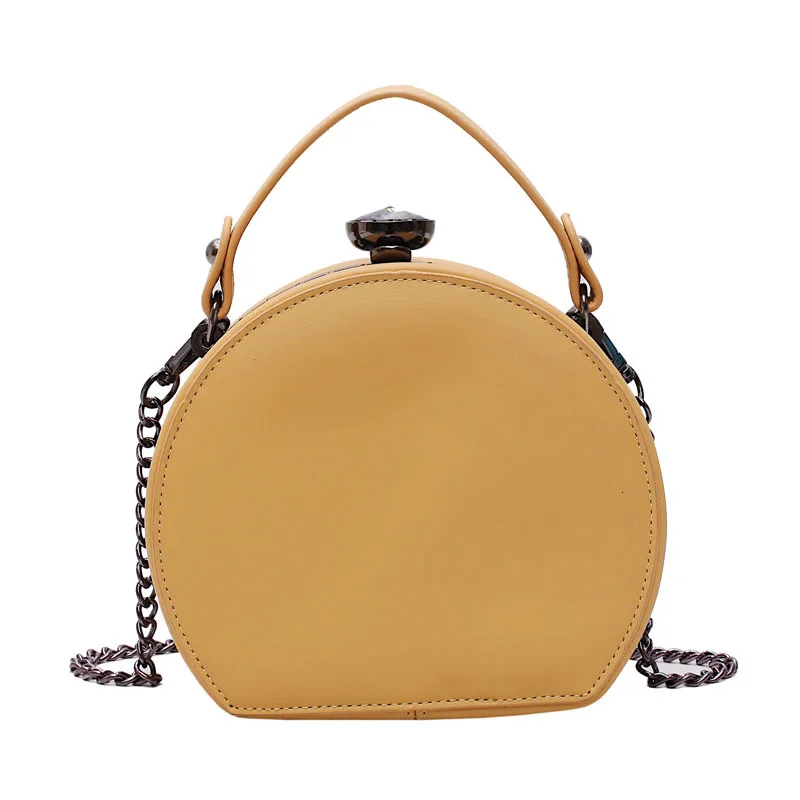

Fashion Simple Personality Bag Girl Bag 2019 Baitao Chain Single Shoulder Bag Slanting Small Round Bag