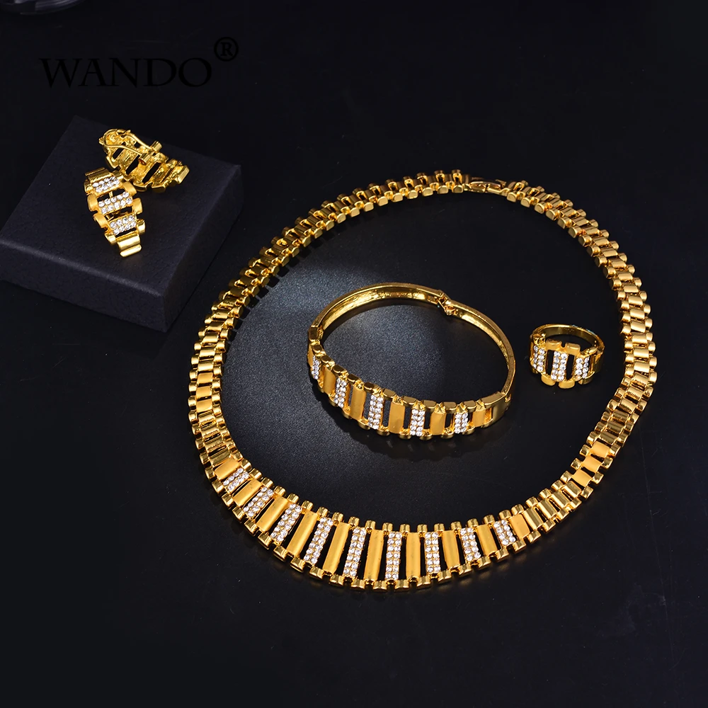 WANDO африканские Чокеры ожерелья для женщин золотой цвет арабские свадебные
