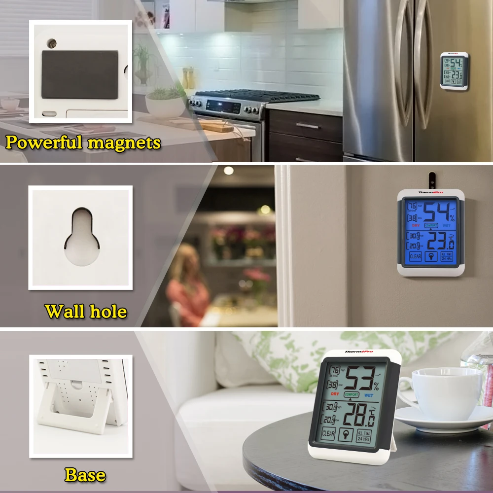Цифровая метеостанция Thermopro TP55 гигрометр термометр для помещения с сенсорным
