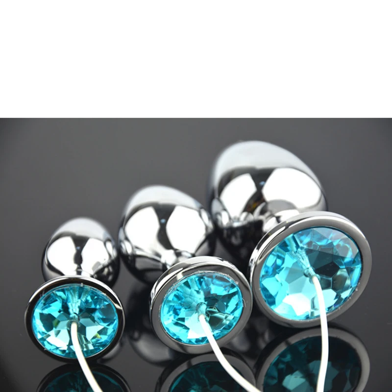 Анальная пробка из нержавеющей стали с электрическим током Женская вагинальная