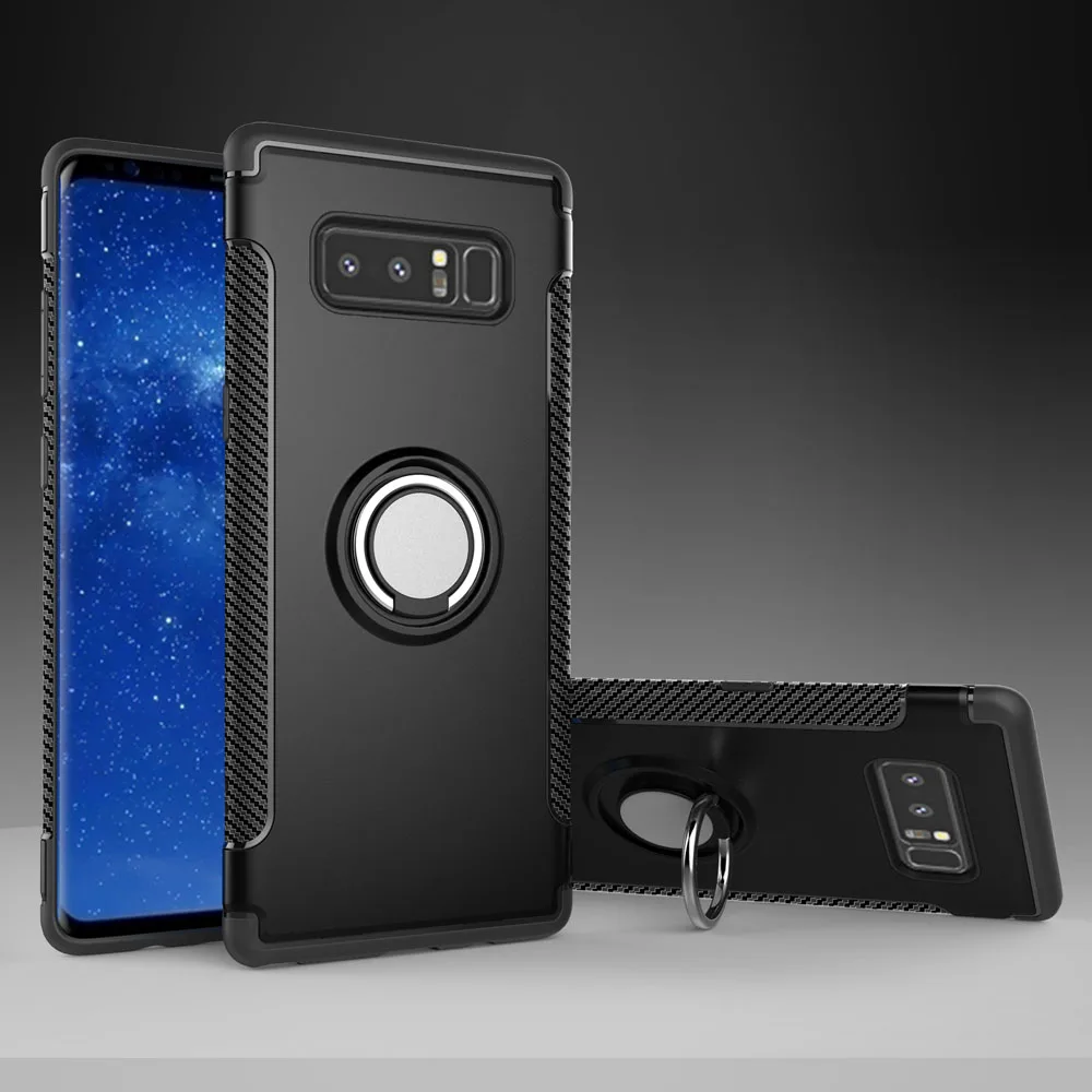Чехол с кольцом на палец подставка для Galaxy Note 8 Note8 автомобильный Магнитный