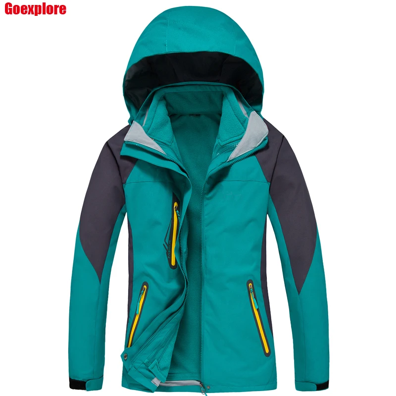 Женская спортивная ветрозащитная куртка Goexplore зимняя водонепроницаемая из двух