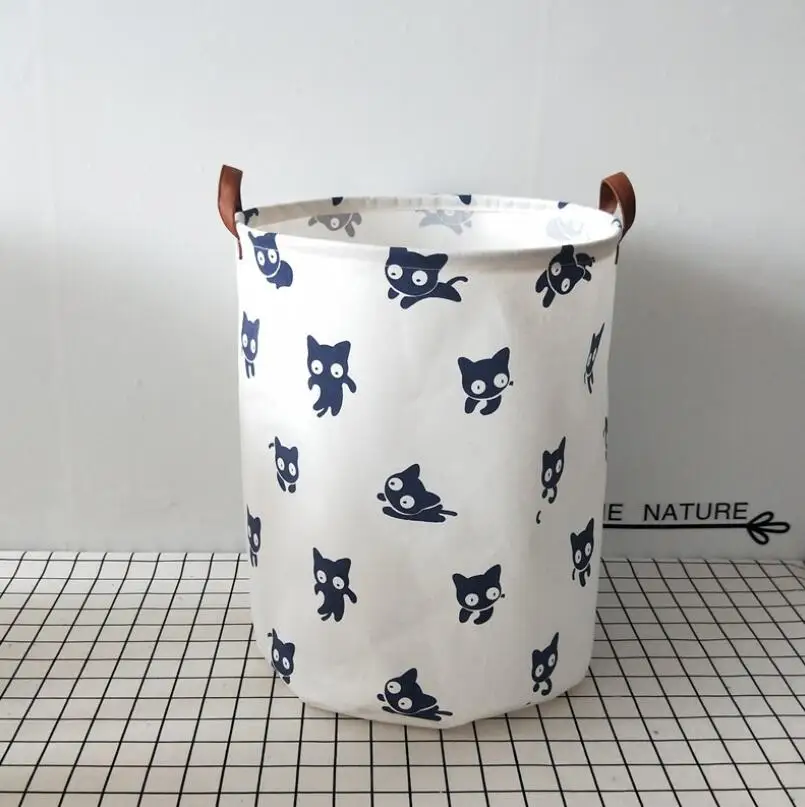 New Cartoon Cat and mouse Waterproof Laundry Hamper Folding Storage Baskets Home decoration barrel kids toy organizer bucket | Дом и сад