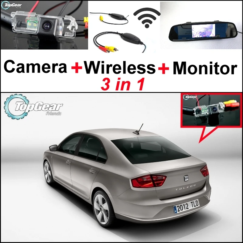 

3 в 1 Специальная камера заднего вида Wifi + беспроводной приемник + зеркальный монитор система парковки для SEAT Toledo 5P NH MK3 MK4 2005 ~ 2015