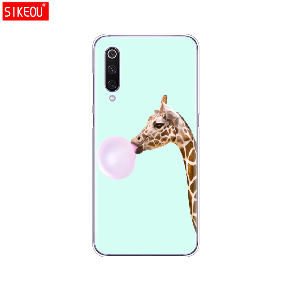 12083 case for xiaomi mi 9 case cover Cartoon Silicone Soft TPU Cover For xiaomi Mi9 xiaomi 9 SE Case Phone Shell bumper etui flower - Цвет: 12083