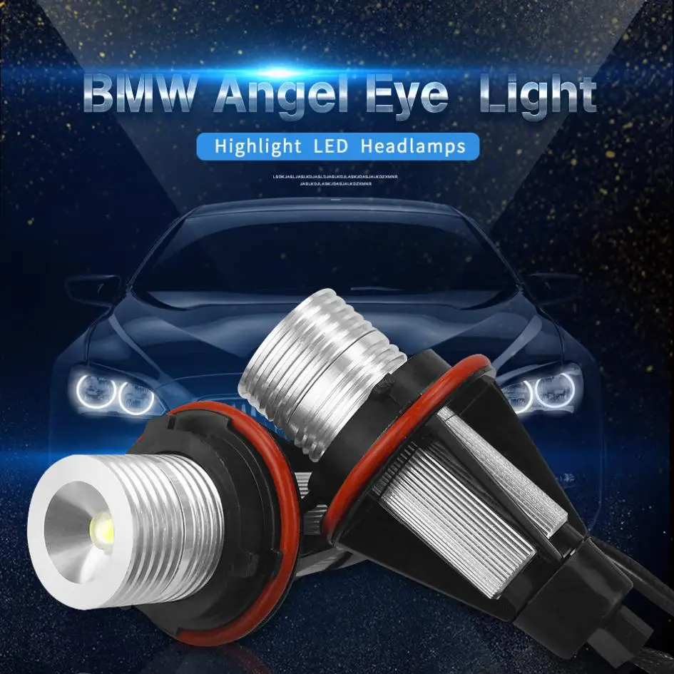 

2x5W LED Angel Eyes Car LED Halo Ring Marker Bulbs 1400LM Blue Red Yellow Color Car Fog Light Fit for BMW X5 E39 E53 E60 E63 E64