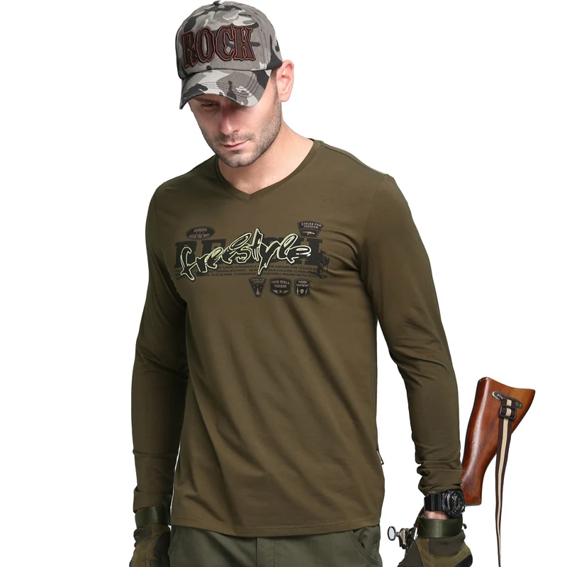 Мужские тактические военные футболки удобные хлопковые спортивные для кемпинга