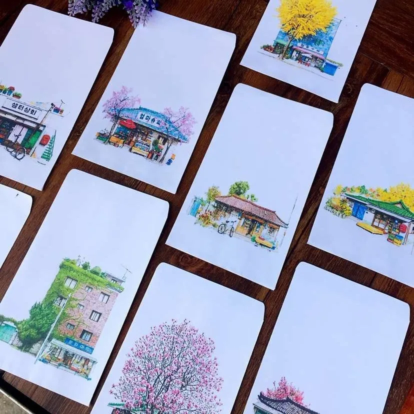 50 pieces/batch creative cartoon color envelopes for invitations 17.5*11cm postcard card cover paper stationery school supplies |