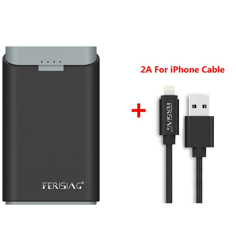 nylon for iphone FERISING дизайн 7800 мАч Мини запасные аккумуляторы для телефонов внешний 18650 литиевых пакет батарея Портативный Pover банк - Цвет: nylon for iphone