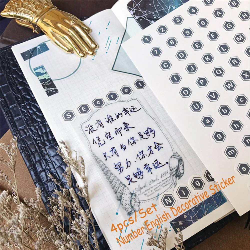 Винтажная ПЕЧАТНАЯ МАШИНКА 4 шт. декоративная наклейка на английском языке с