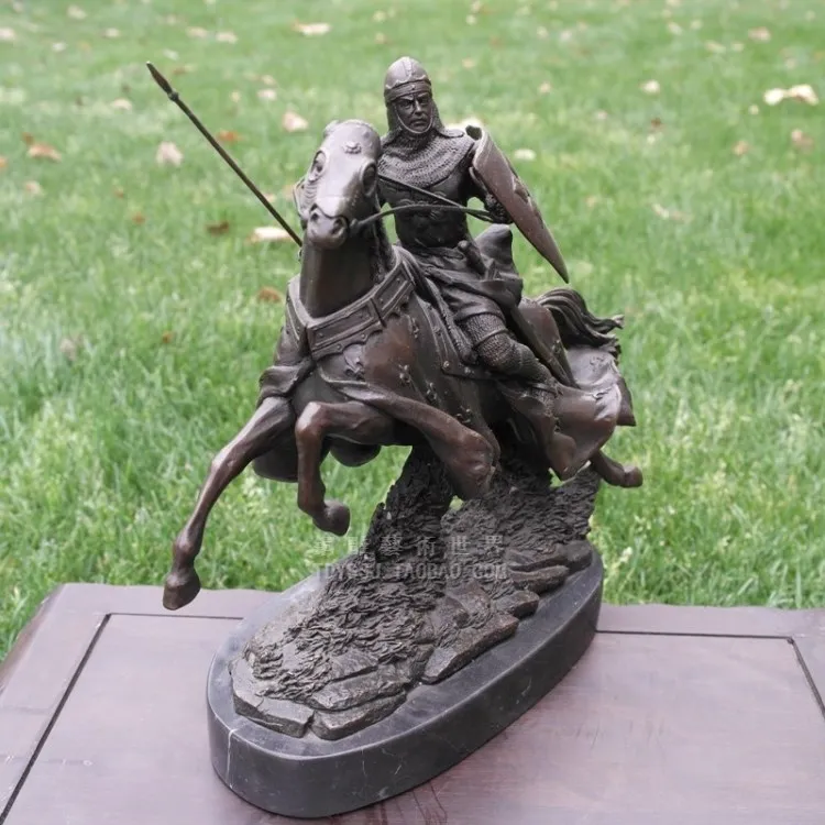 Рыцарь Броня средневековья Европейский стиль бронзовая лошадь пластиковая s
