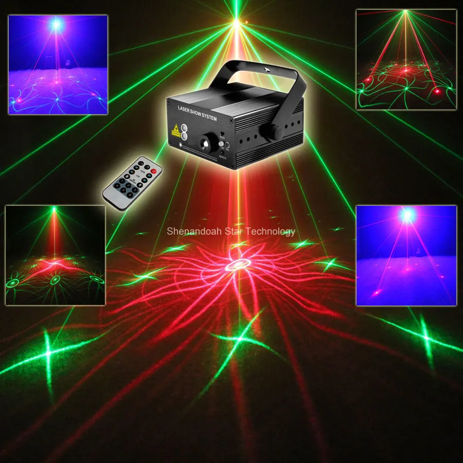 ESHINY Мини синий светодиод красный зеленый 18 шаблонов лазерный проектор