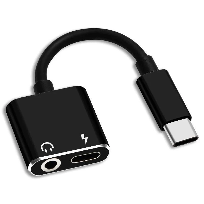 2 в 1 Тип C до 3 5 мм зарядное устройство для наушников аудио разъем USB кабель Type-C
