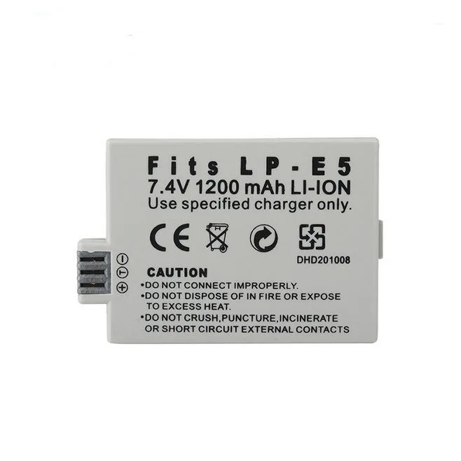 Dinto 1 шт. 1200 мАч 7 4 V Камера Батарея LP-E5 LPE5 Перезаряжаемые LP E5 цифровой литий-ионные