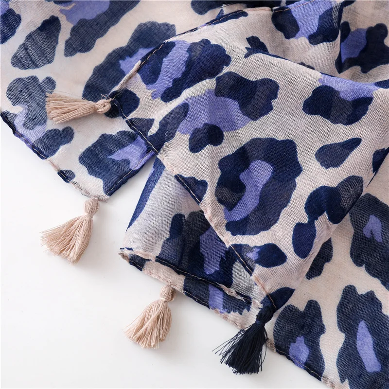 

Leopard Print Scarf for Women Stylish Hijab Viscose Shawl for Female Soft Smooth Blanket Wrap Pashmina [3588]