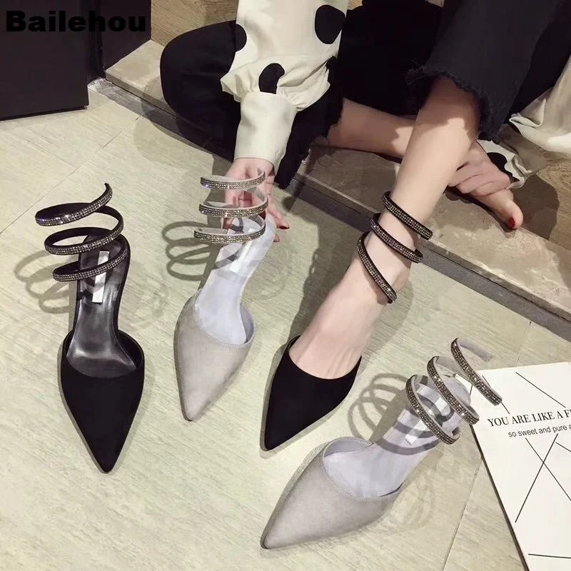 Bailehou/женские босоножки на высоком каблуке 2019 г. римские сандалии обувь летние