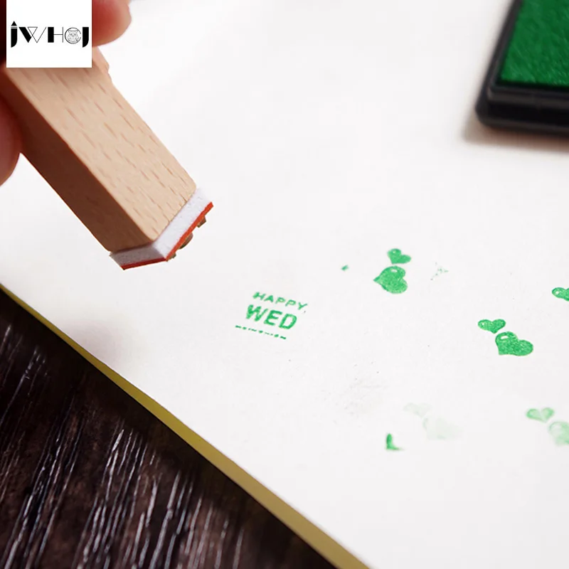 12 шт./компл. милый дневник мини деревянная коробка резиновые штампы Подарочная