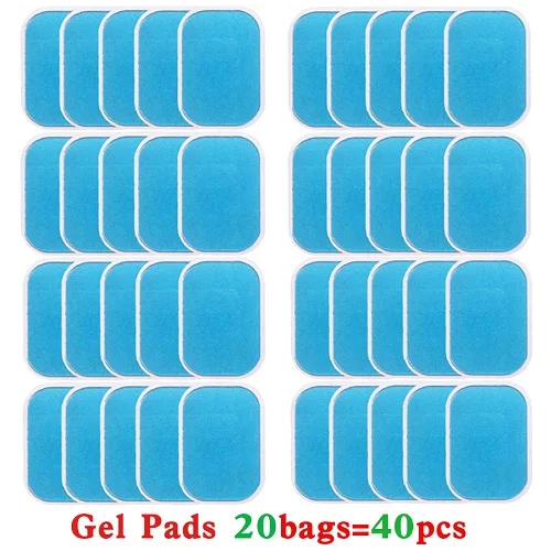 40pcs 50/100/200 шт. Замена ABS гелевые подушечки EMS стимулятор мышц живота гидрогель гель Фитнес для живот массажный наклейки для машины - Цвет: 40pcs